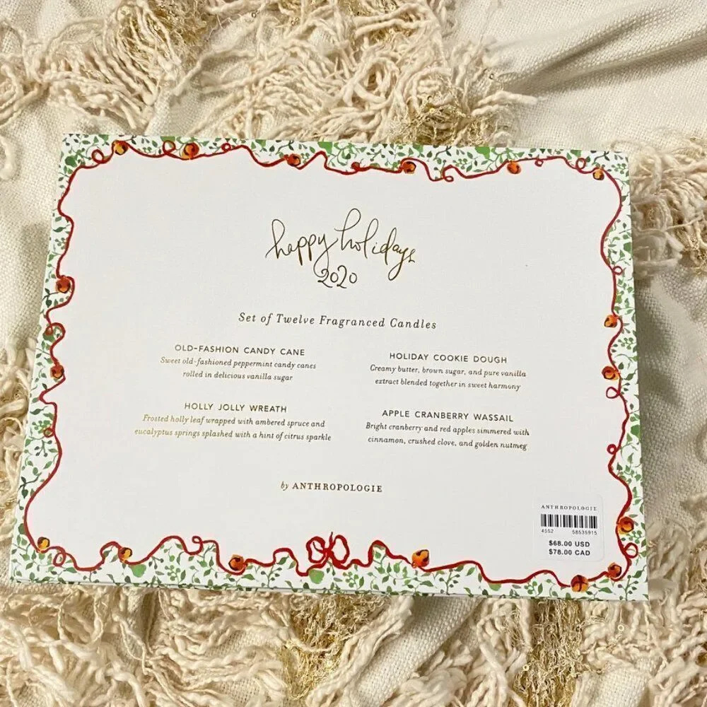 Anthropologie Inslee Fariss 12 Days Christmas  Menagerie Candle Gift Set NEW